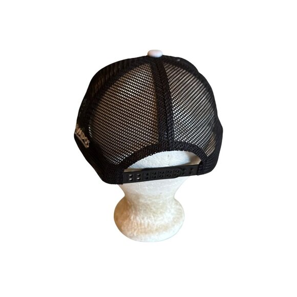 Rayados White & Black Trucker Cap With Logo Adjustable Snapback Mesh Hat - Picture 3 of 5